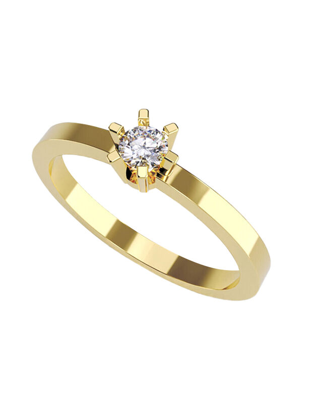 Anillo de Compromiso de 14K con Diamante de Lab... image number null