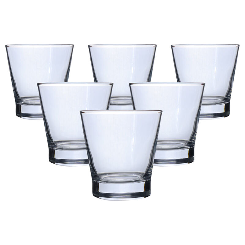 Set De 6 Vasos De Cristal Base Cuadrada- 320 Ml image number null