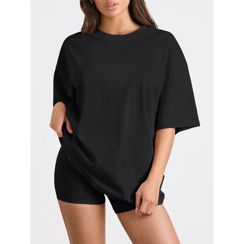 Camiseta Trendy Queen 3XL Negra Oversize Manga ... image number null