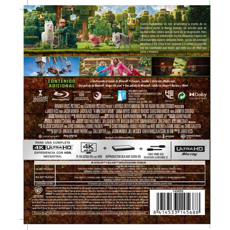 Una Pel&iacute;cula De Minecraft [4K UHD, Blu-ray] (20... image number null