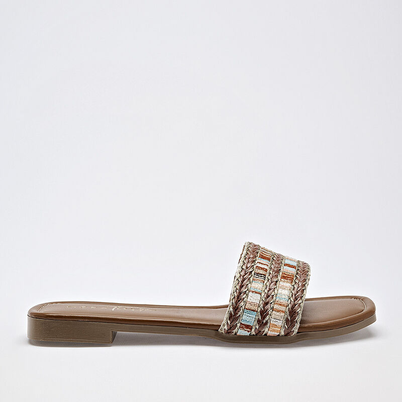 Mora Tierra sandalia piso para mujer caf&eacute; multi... image number null