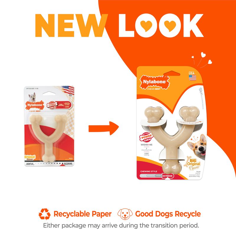 Juguete De Masticar Nylabone Wishbone Peque&ntilde;o S... image number null