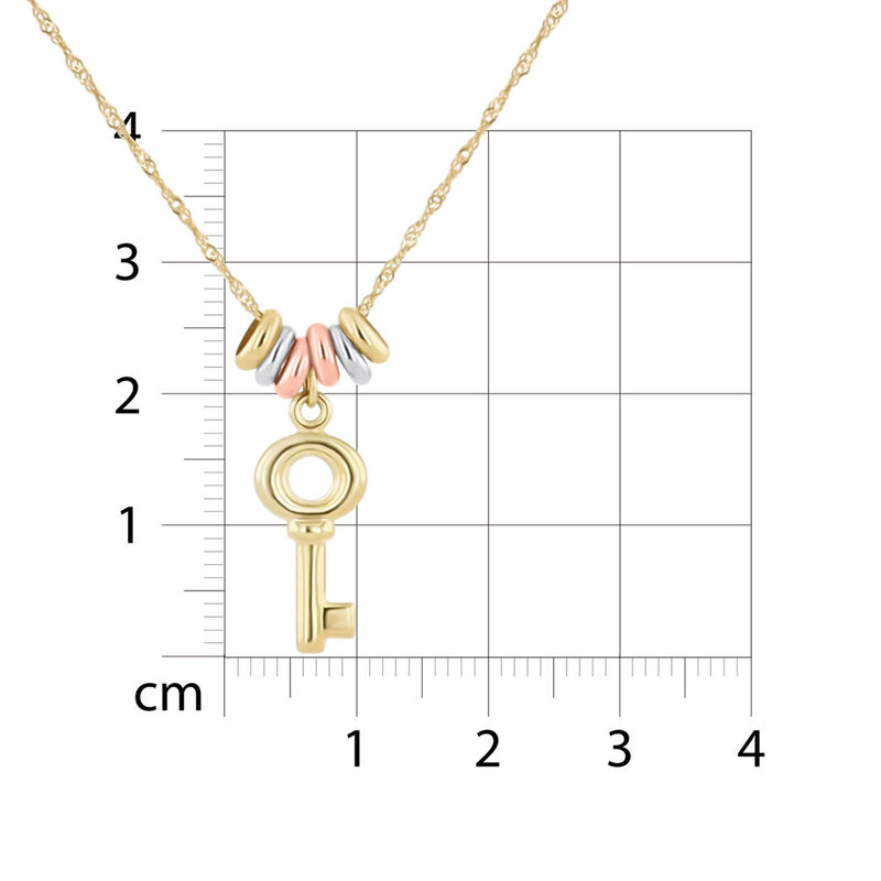 Dije Con Cadena De Oro Florentino 14K Con Llave... image number null