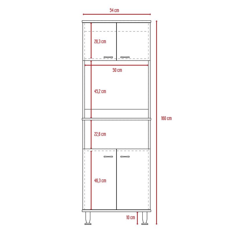 Alacena Catina Blanco y Wengue Virtual Muebles image number null