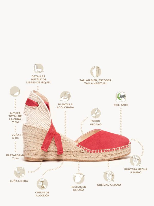 Alpargatas de Cu&ntilde;a Media Romero Rojo image number null