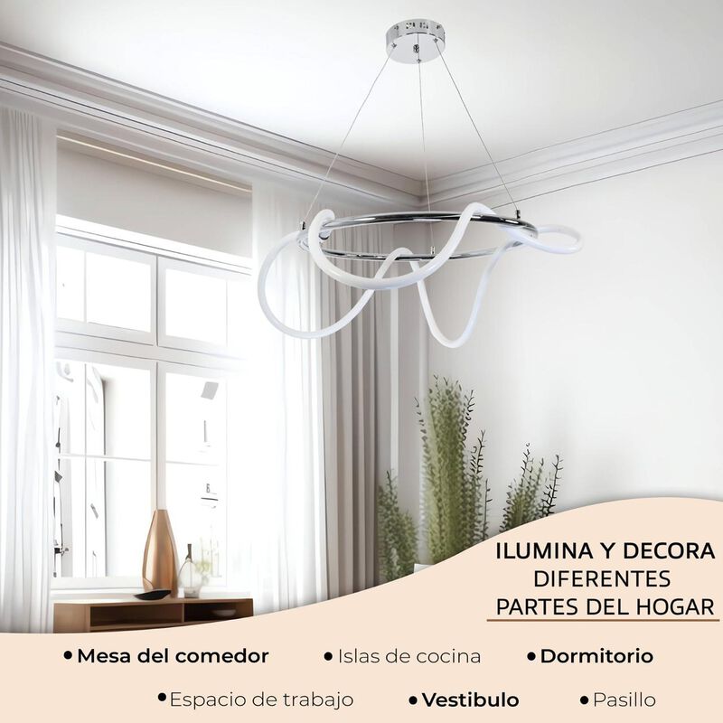 Candil De Led Manguera Redondo Cromado image number null
