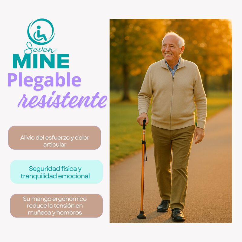 Bast&oacute;n Plegable con Luz LED | Base 360&deg; Facilit... image number null