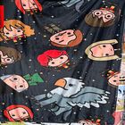 Exclusiva! Cobija Frazada Ultra Suave Harry Potter Collage Tierno Negro