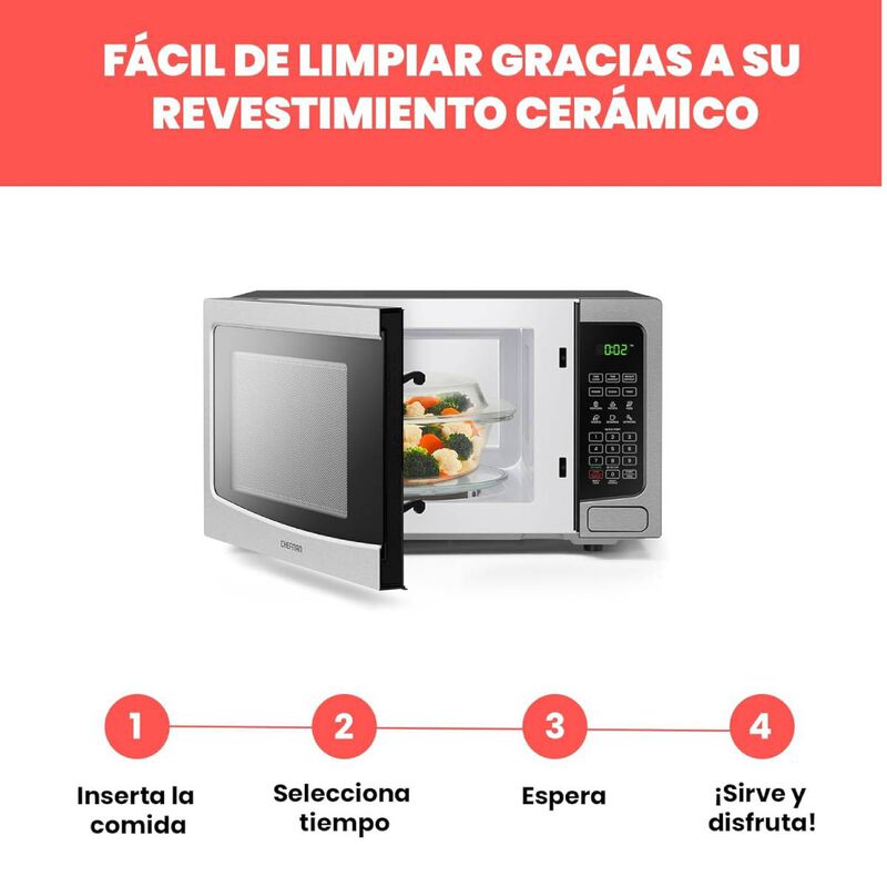 Horno de Microondas Acero Inox Chefman  1.1 Pie... image number null