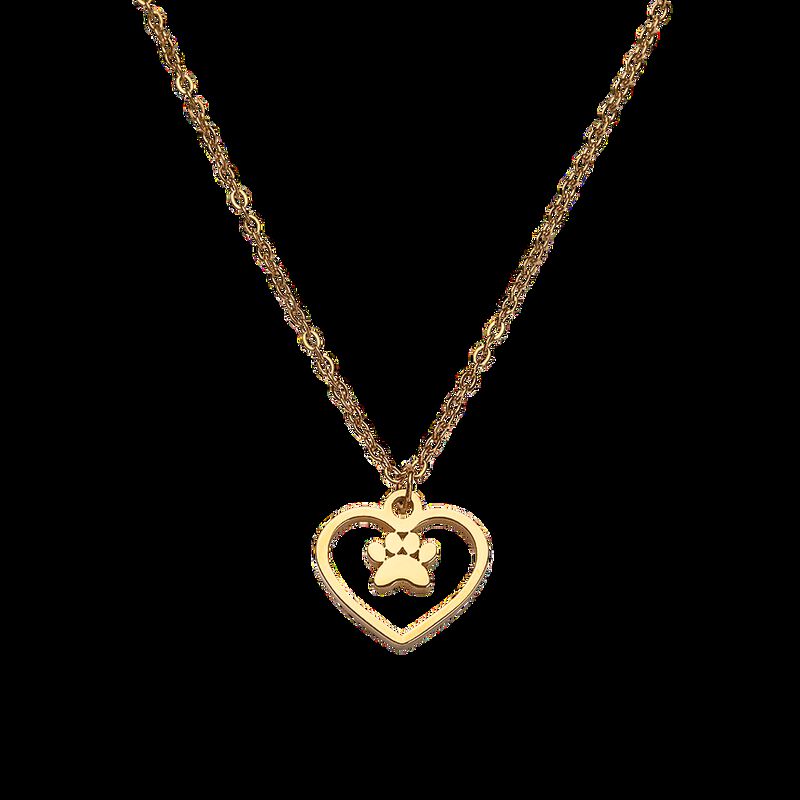 Collares Huella Perro Coraz&oacute;n Regalos Amantes P... image number null