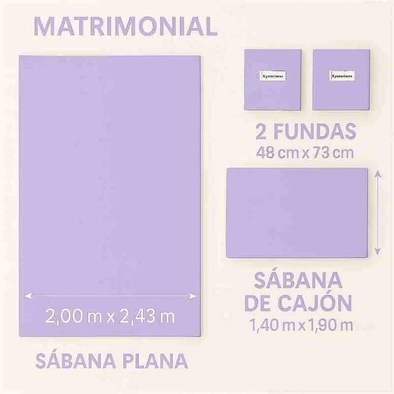 Juego de S&aacute;banas Tacto Algod&oacute;n Suaves y Durader... image number null