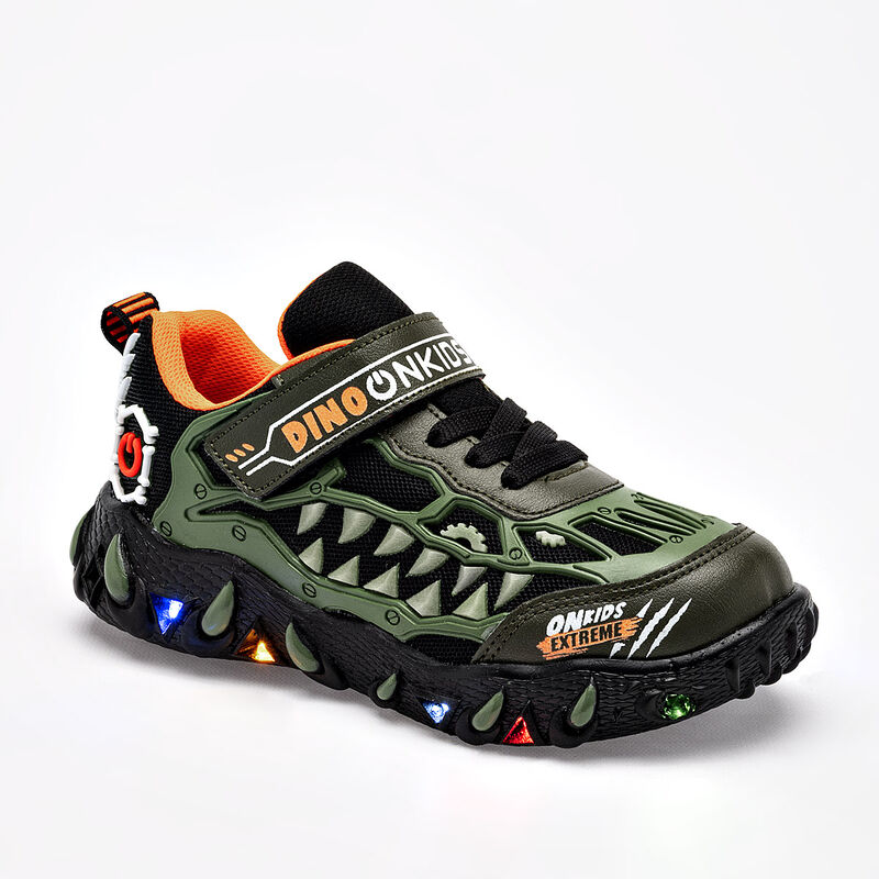 On Kids tenis para preescolar ni&ntilde;o  verde negro... image number null