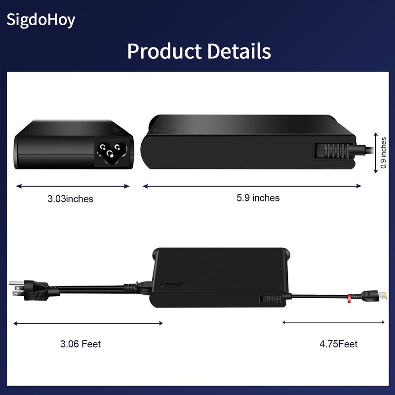Cargador De 170 W Sigdohoy Para Lenovo Loq, Leg... image number null