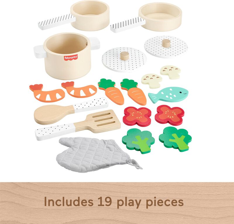 Set De Ollas Y Sartenes Pretend Play Wood Kitch... image number null