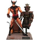 Figura Lobezno Traje Marr&oacute;n Samurai Diorama Brown Uniform Wolverine X-Men Marvel Articulada 18 cms