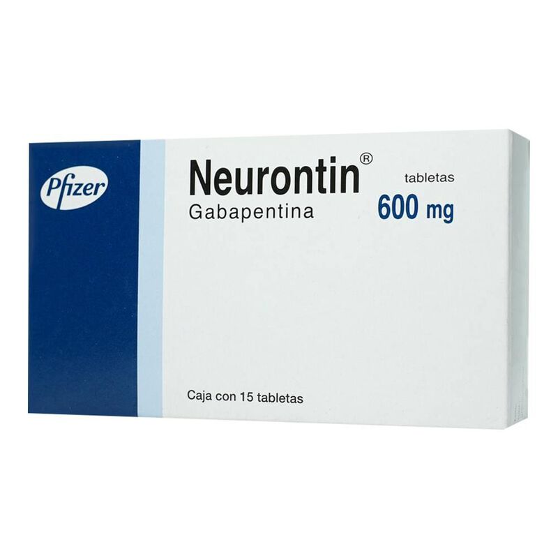 Neurontin 600mg Caja con 15 tabletas 600mg caja... image number null