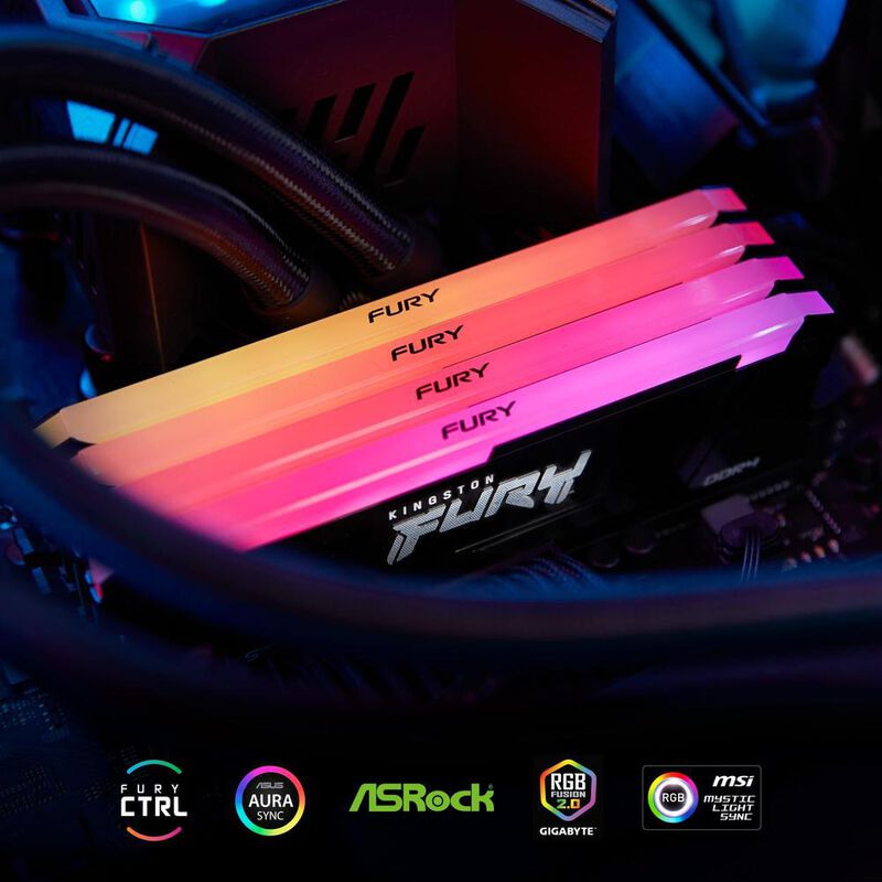 Memoria Ram Kingston Fury Beast Rgb Ddr4 3200MH... image number null