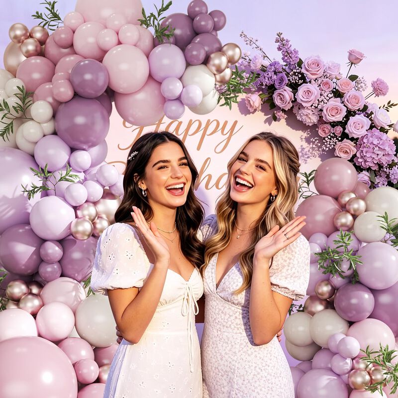 Kit De Arco De Globos Joyfloat 128 Piezas Rosa ... image number null