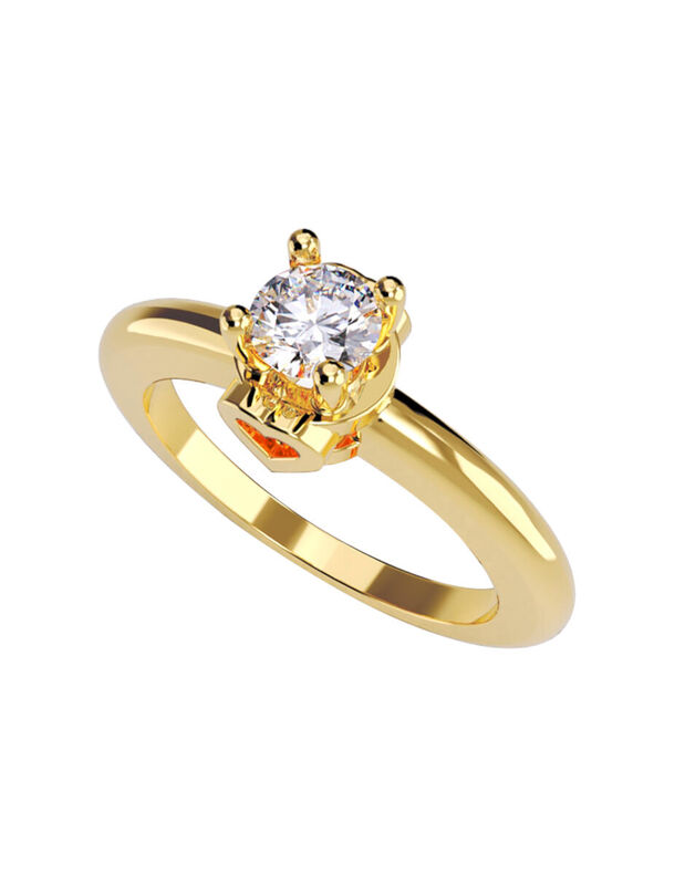 Anillo de Compromiso de 14K con Diamante de Lab... image number null