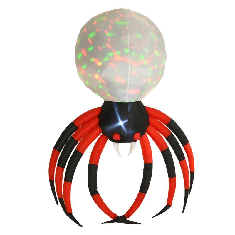 Inflable Halloween Ara&ntilde;a Gigante Luz Led 230 Cm image number null