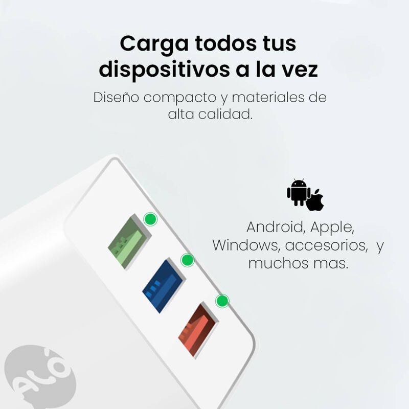 Cargador de Pared  Alo Blanco – Potencia de 15W... image number null