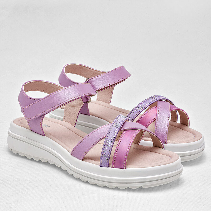 Yuyin Sandalia para mujer rosa lila image number null