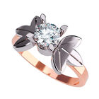 Anillo de Compromiso de 14K con Diamante de Laboratorio 0.50 CT F VS1 Talla 7.5 ORO ROSA 14K&ndash; / FJ598-50-14R-LG-75