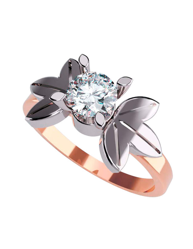 Anillo de Compromiso de 14K con Diamante de Lab... image number null