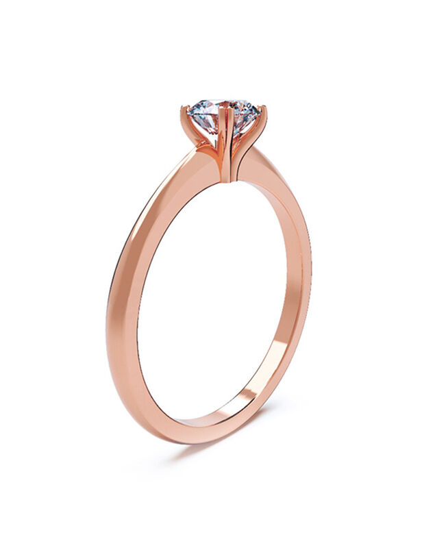 Anillo de Compromiso de 14K con Diamante de Lab... image number null