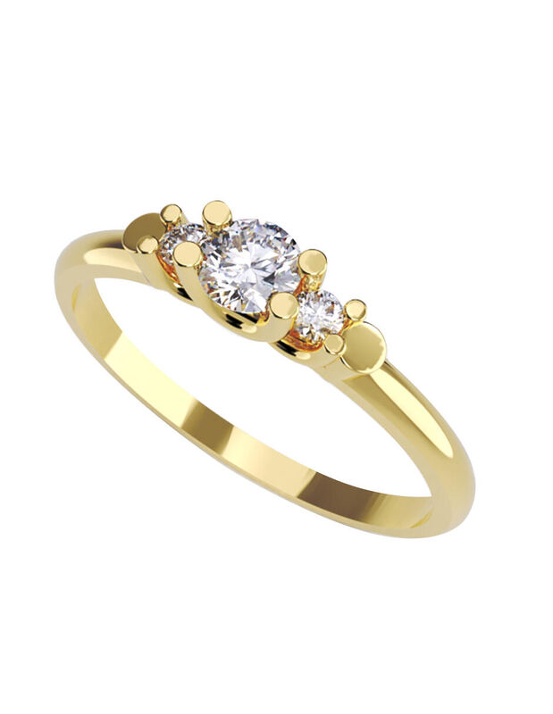 Anillo de Compromiso de 14K con Diamante de Lab... image number null