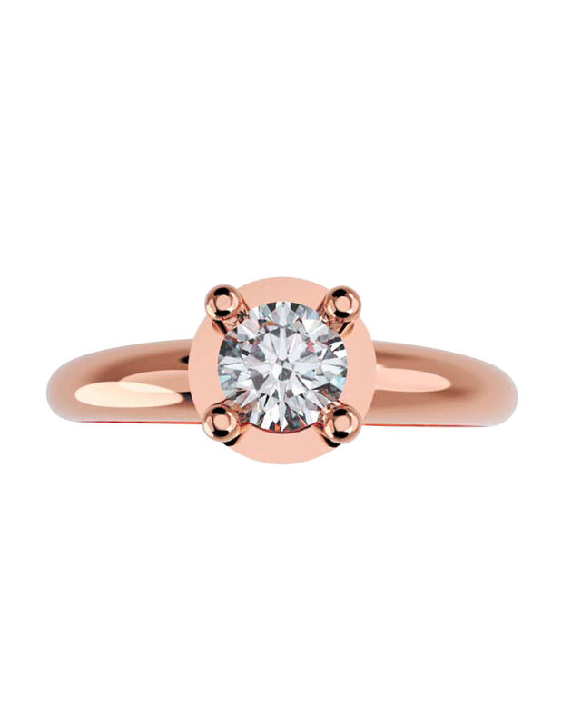 Anillo de Compromiso de 14K con Diamante de Lab... image number null