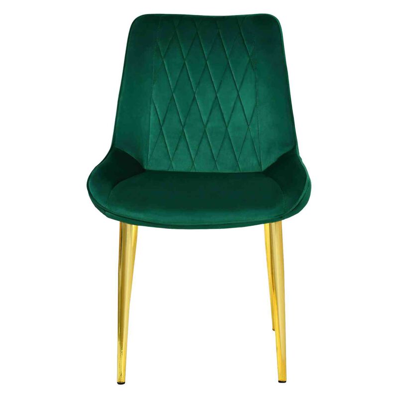 Set 2 Sillas Comedor Tapizadas Terciopelo Elega... image number null