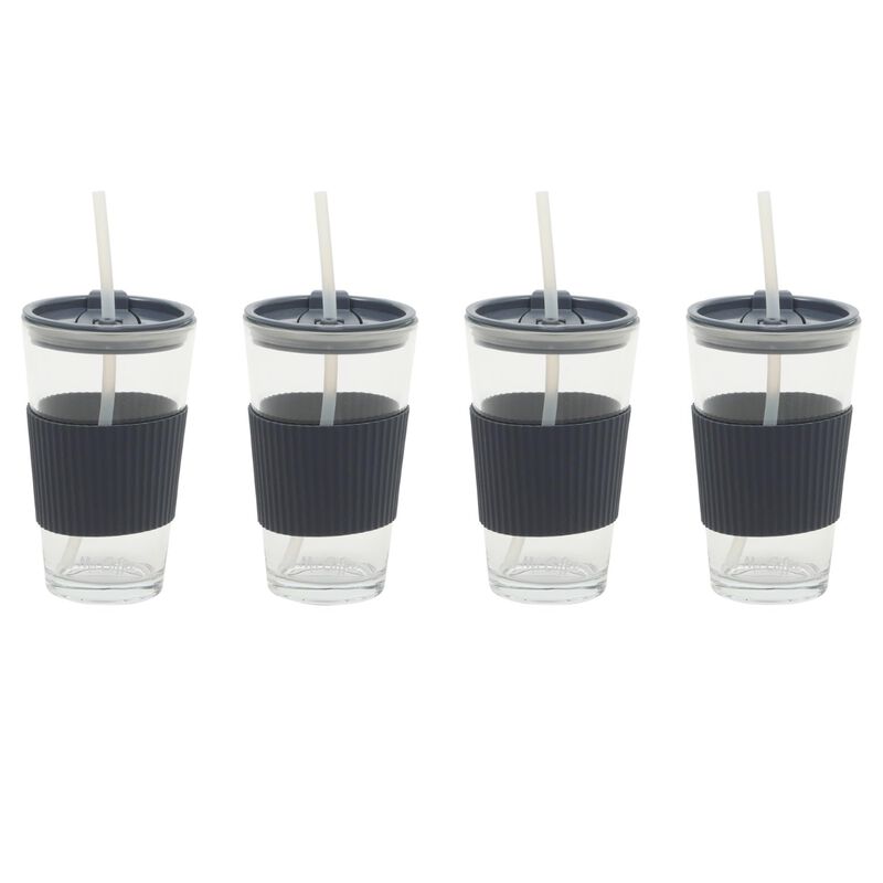 Mr. Coffee Sip Savvy Pack De 4 Vasos De Vidrio ... image number null