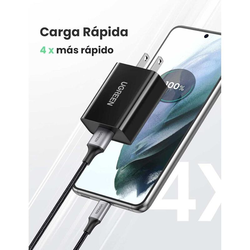 Cargador AC UGREEN USB-A 18W QC3.0 Universal ra... image number null