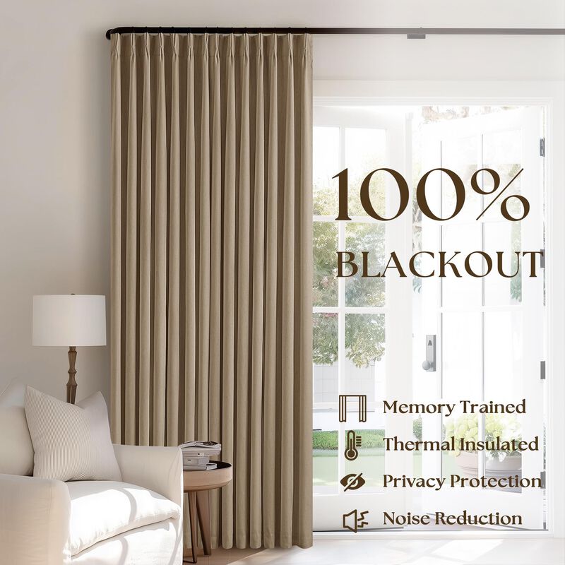 Cortinas Twodrapes 229 cm Marr&oacute;n Claro Opacas D... image number null