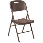 Silla Plegable Impermeable de Plástico Rattan Café