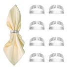 Juego de 8 anillos para servilletas Maituifos 5 x 3 cm plateados