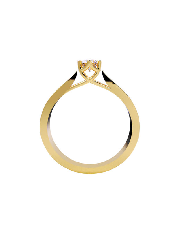 Anillo de Compromiso de 14K con Diamante de Lab... image number null