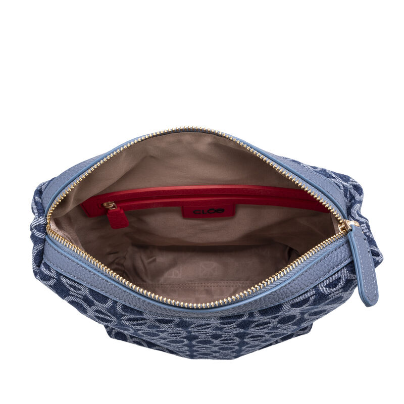 Bolsa Tote Maxi Con Porta Audif&oacute;nos Color Azul image number null