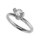 Anillo de Compromiso de 14K con Circonia Talla 95 ORO BLANCO 14K - / M1202-14W-CZ-95