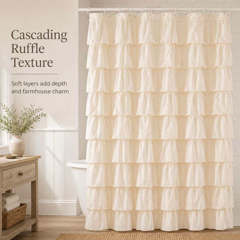 Cortina De Ducha Westweir Beige De 183x183 Cm C... image number null