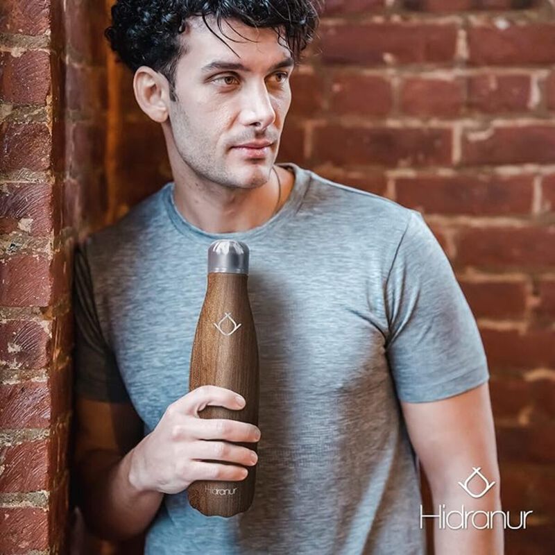Termo de Acero Inoxidable 17 Oz Madera Hidranur image number null