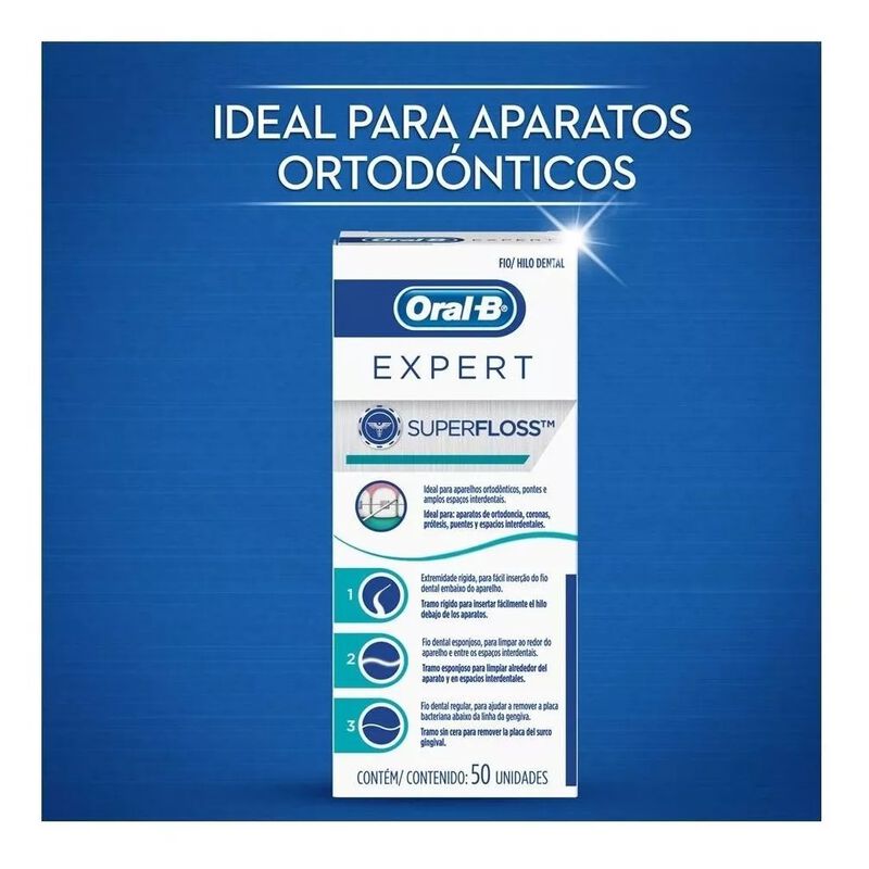 Hilo Dental Superfloss Oral- B Con 50 Piezas Br... image number null