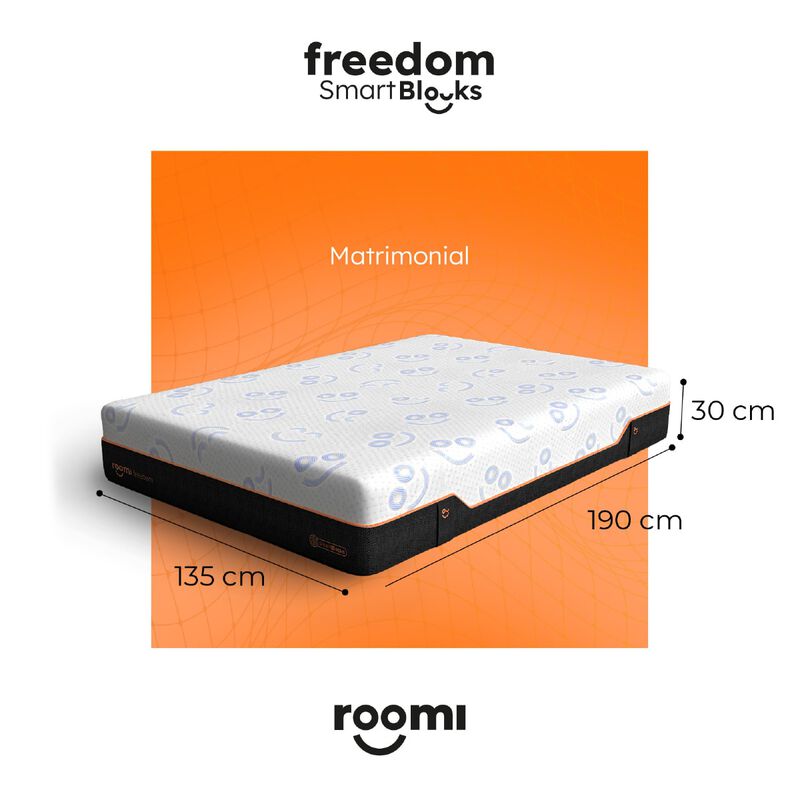 Colch&oacute;n Roomi Matrimonial Freedom 30 Cm Firmeza... image number null