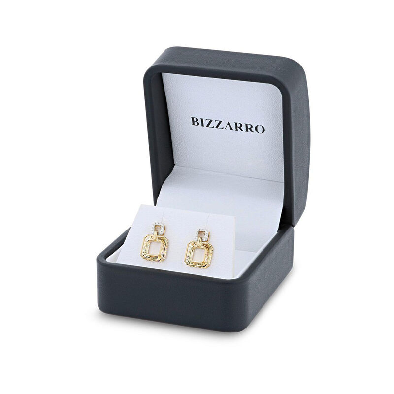 Aretes De Oro Amarillo 14K Con 4Pts De Diamante image number null