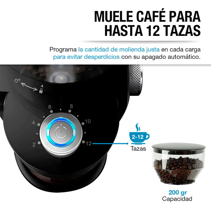 Molino de Café Eléctrico Profesional 18 Niveles... image number null