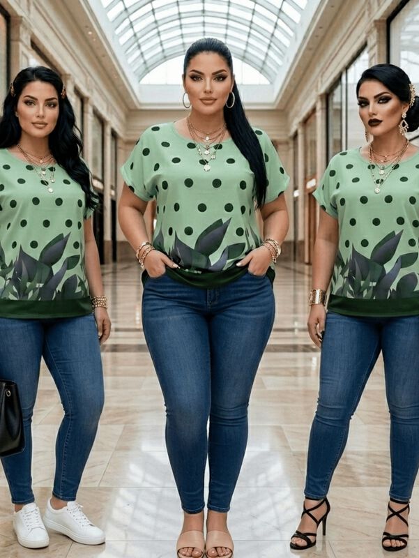 Blusa Casual Bluson Malabis Bl-1041 Verde image number null