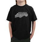 Camiseta Word Art para Ni&ntilde;o - Guitar Head - Negro