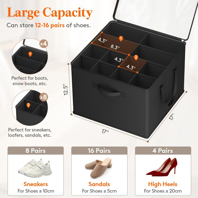 Organizador De Calzado Lifewit 43x43x32 cm Negr... image number null