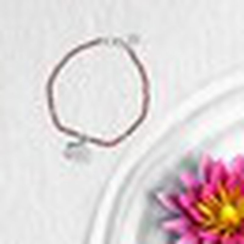 Pulsera Flor de Loto de Plata Con Granate image number null